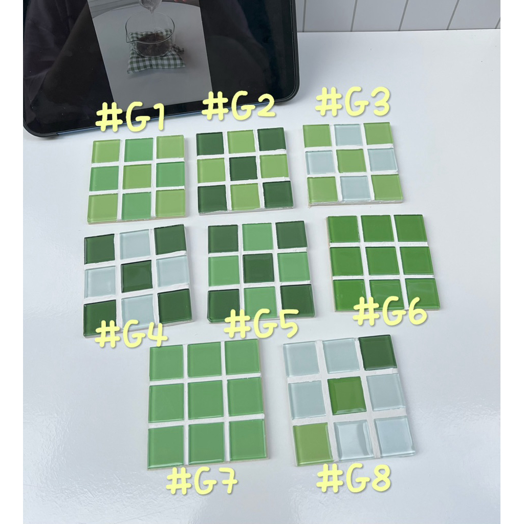 Lót ly gạch mosaic (decor/handmade) #G