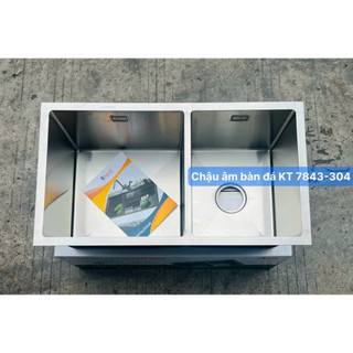 Chậu rửa bát âm bàn 2 hố SUS304