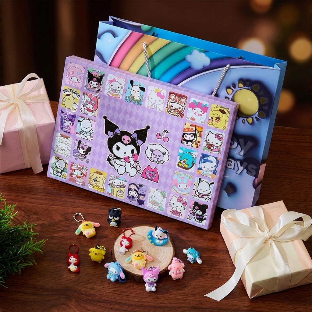 Hộp quà bất ngờ Hộp Quà Bất Ngờ 40 Món Kuromi , EGgy Party Vàng, Baby Three Bí Mật, Blind Box Móc Kh