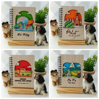  Sổ Gỗ A6 Handmade - Quà Tặng Lưu Niệm Việt Nam 