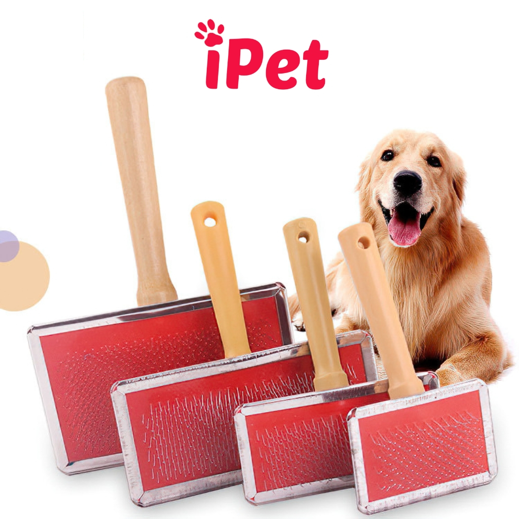 Lược Cán Gỗ Chải Lông Rối Cho Thú Cưng Chó Mèo - iPet Shop