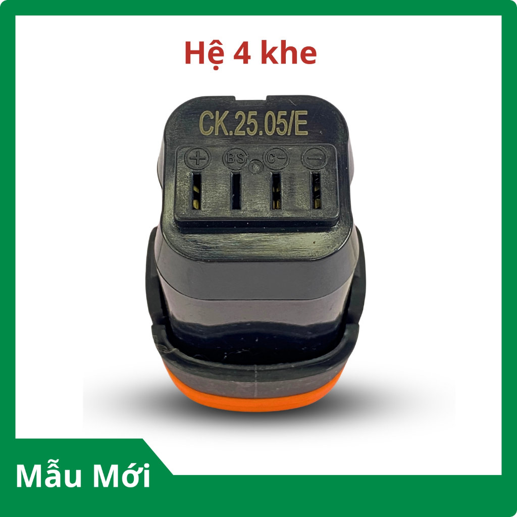Pin AKUZA 16.8V kiểu 4 khe tách lẻ trong các bộ máy