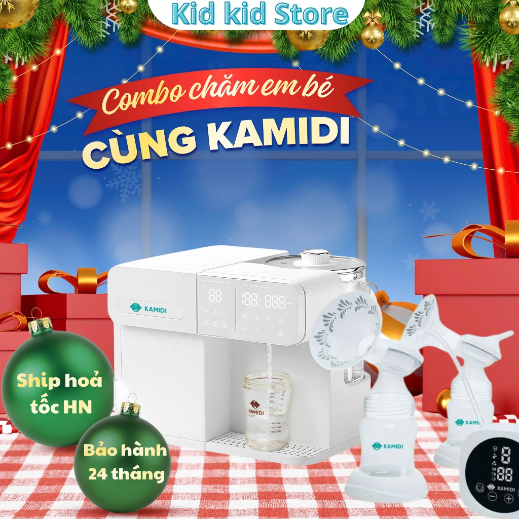 Combo Bộ Đôi Mẹ Bỉm Máy Tiệt Trùng Kamidi Lux 1 + Máy Hút Sữa Kamidi  Tặng Ngay Túi Trữ Sữa