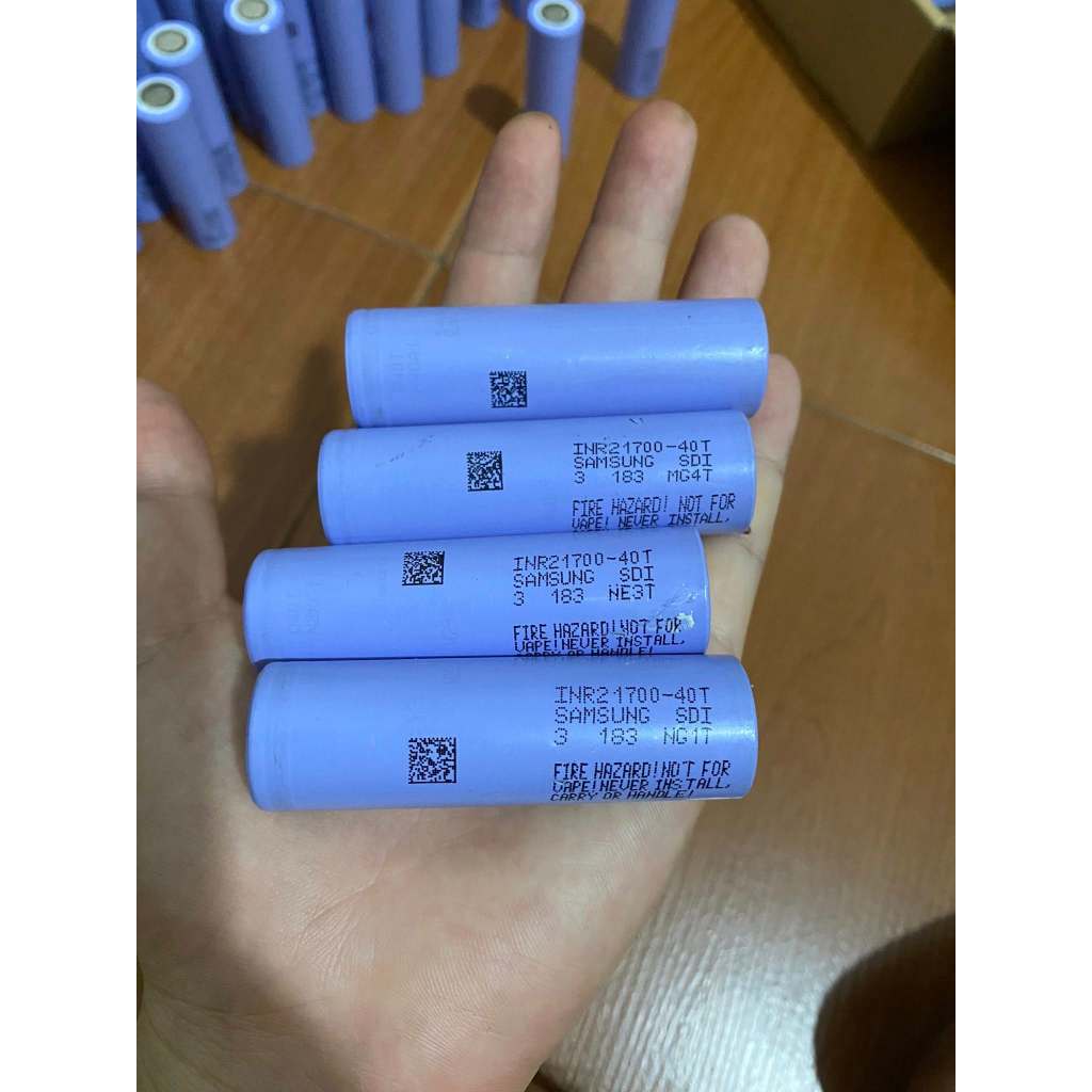 Cell Samsung 40T 21700 hàng tk, nt 9-11, hàng chuẩn hãng 100%, dl 4000mah, xả 40A.