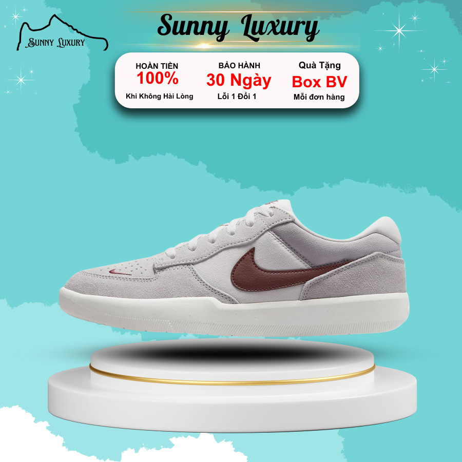Giày_Nike SB58 'Light Smoke Burgundy' Nam Nữ Phong Cách Phối Đồ Basic Full Box
