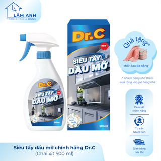  Siêu tẩy dầu mỡ đa năng Dr.C 500ml tẩy sạch dầu mỡ bếp từ tẩy dầu mỡ nồi chiên lưới lọc máy hút mùi khu vực bếp 