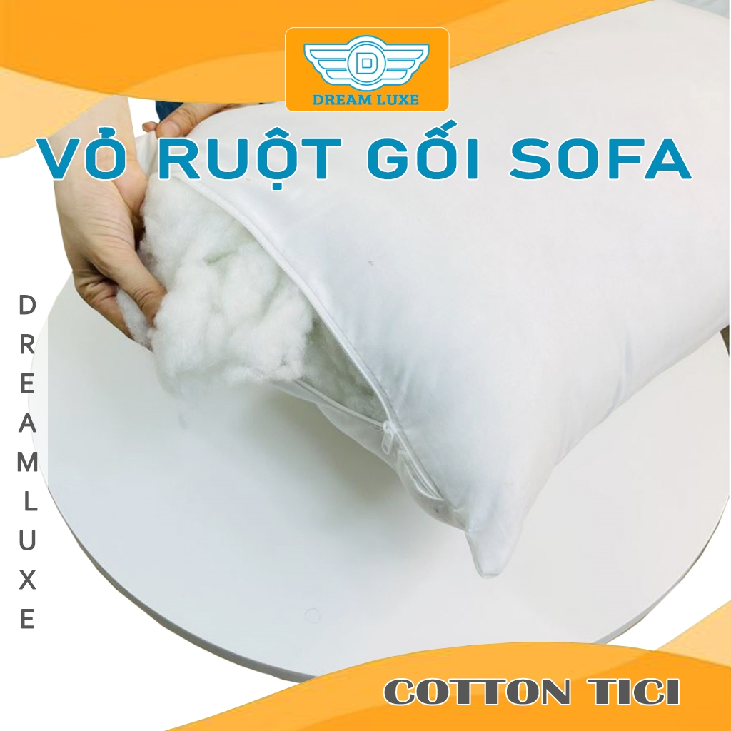 Vỏ Ruột Gối Vuông Trắng Size 40x40 45x45 50x50 Vỏ Nhồi Bông Gòn Để Tái Sử Dụng Bông Cũ