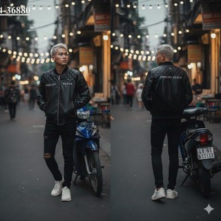  Áo Khoác Bomber Philip Chất GIÓ BÓNG Cao Cấp - Áo Khoác Philip Nam Đính Chữ Kim Loại Cực Xịn 