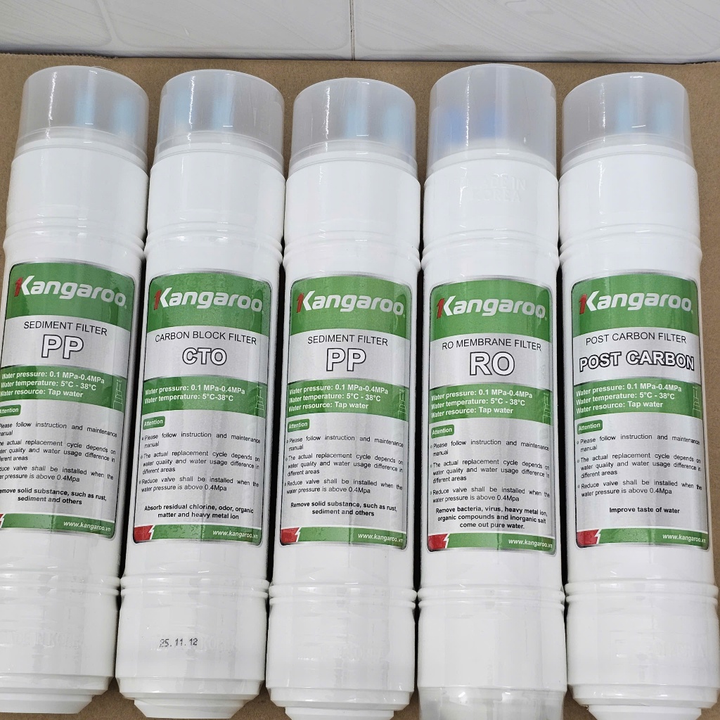 Bộ Lõi Lọc Nước Kangaroo KG61A3, KG62A3, KG47, KG48 Chính Hãng