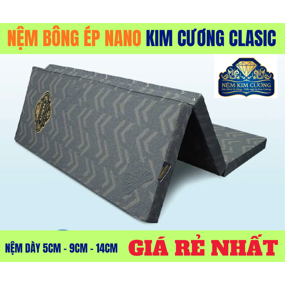 Nệm Bông ép nano 3 chiều kim cương Clasic