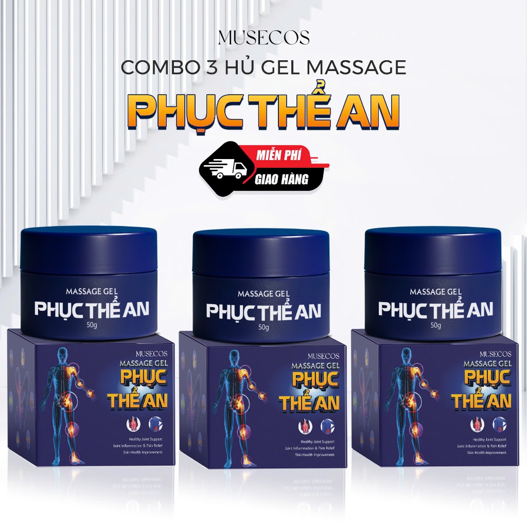 MUSECOS Gel Massage Phục Thể An 50gr Hỗ Trợ Tê Bì Chân Tay Nhức Mỏi Xương Khớp Giải Quyết Nhức Mỏi Giúp Giảm Đau Nhức