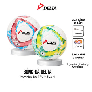Bóng đá delta campo 4m size 4 may máy da tpu nhẹ mềm sân 5 cỏ nhân tạo bé từ 9-12 tuổi deltaca05