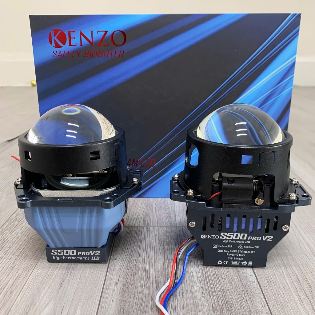 Kenzo S500 Pro V2, Đèn Bi Cầu S500 Pro 65W, Siêu Sáng - Hàng Chính Hãng 1 đổi 1 trong 12 tháng