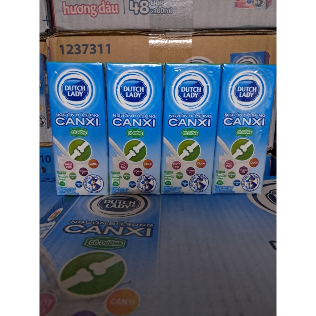 Sữa Dutch lady Cô Gái Hà Lan  bổ sung Canxi date mới giá rẻ- có đường