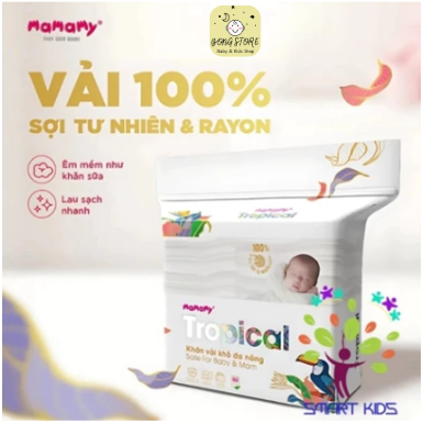 Khăn Khô MAMAMY TROPICAL 160 Tờ Khăn Vải Khô đa Năng MAMAMY TROPICAL 160 Tờ