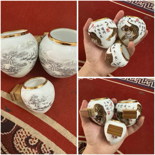 Cóng chim Hoạ Mi Trung Quốc miệng kẻ vàng, decal loại 1 tinh xảo, sắc nét, bền đẹp gắn tai tre tia già có chốt tai