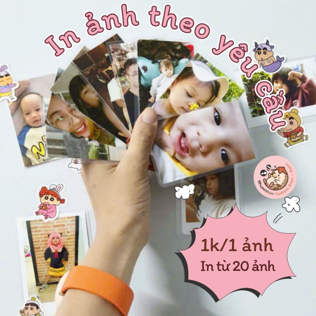 In ảnh theo yêu cầu từ 1k 1 tấm 5x7 - 5,4x9 - 6x9 Nhumnhim