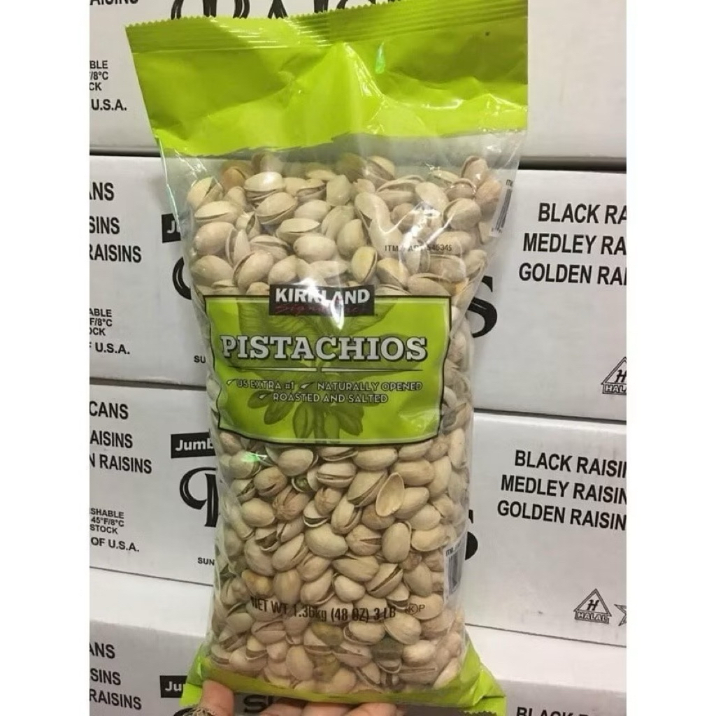 (Hạt Mỹ) Hạt dẻ cười Kirkland Pistachios 1,36kg một túi