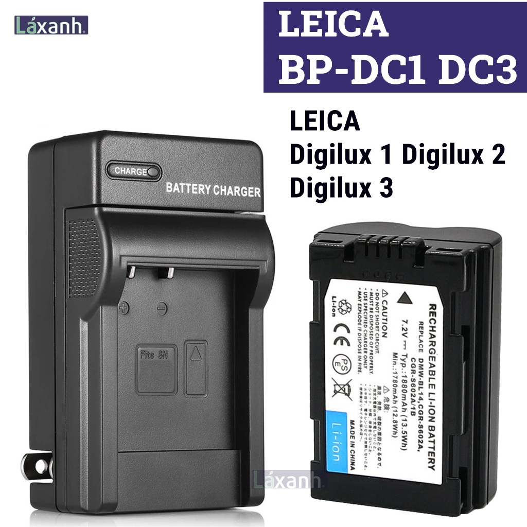 Leica BP-DC1 DC3 | Pin và Sạc máy ảnh Leica Digital 1 2 3 leica bp dc1 dc3 pana bl14 s602 s603