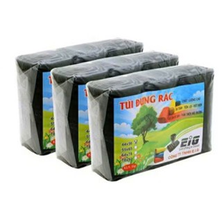 Bịch 3 cuộn túi đựng rác đen size 55x65 cm