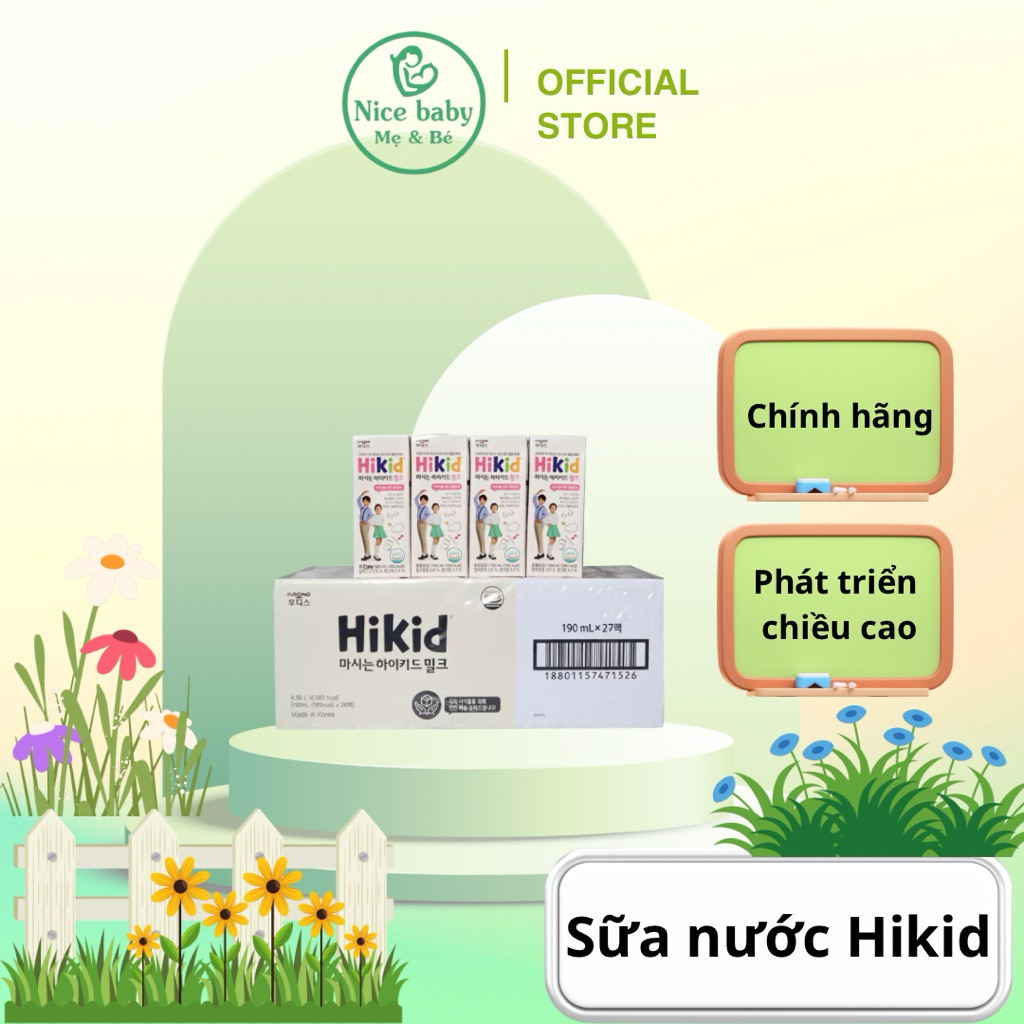 Sữa Hikid nước pha sẵn tăng chiều cao  cho trẻ từ 1 tuổi +