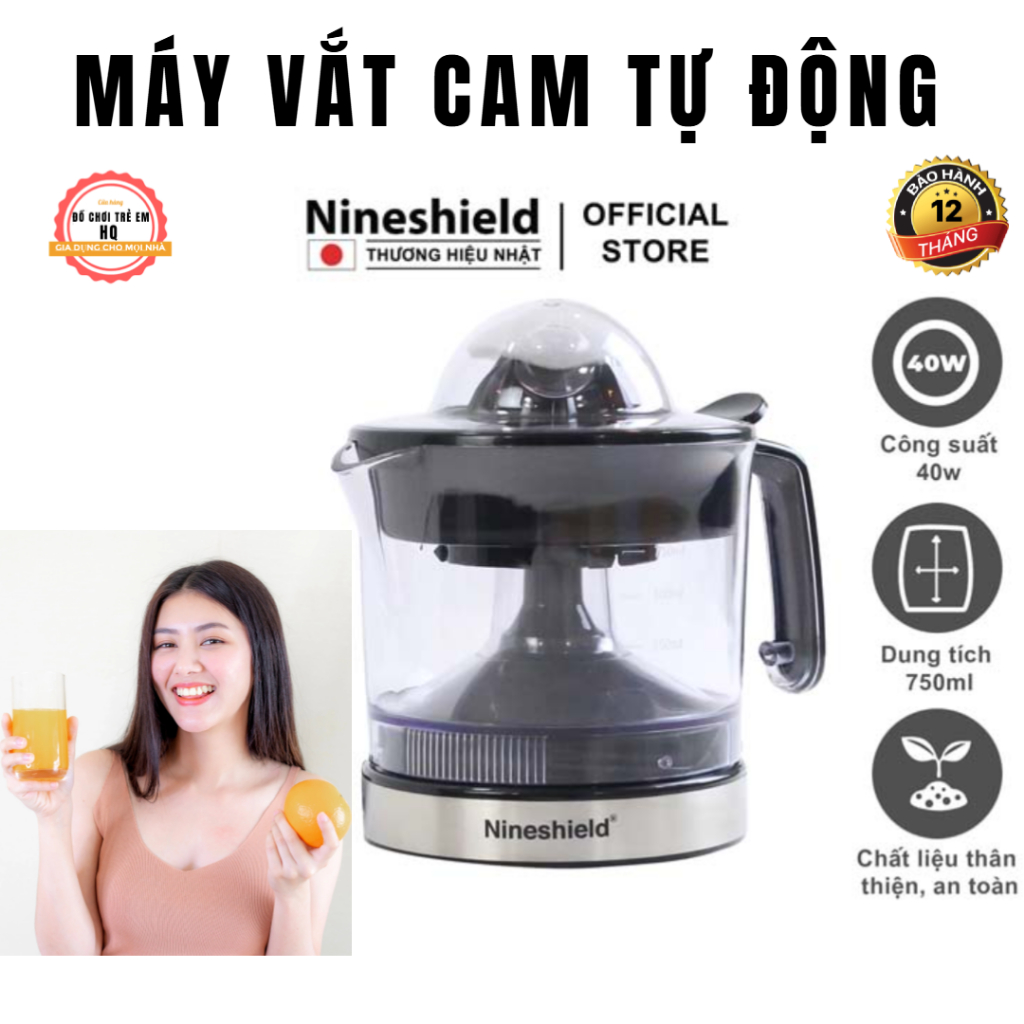 Máy vắt cam tự động bỏ hạt Nineshield KB L6 - Máy ép trái cây nhỏ gọn tiện dụng