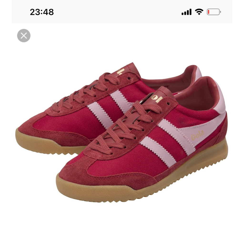 giày gola da thật đỏ size 38