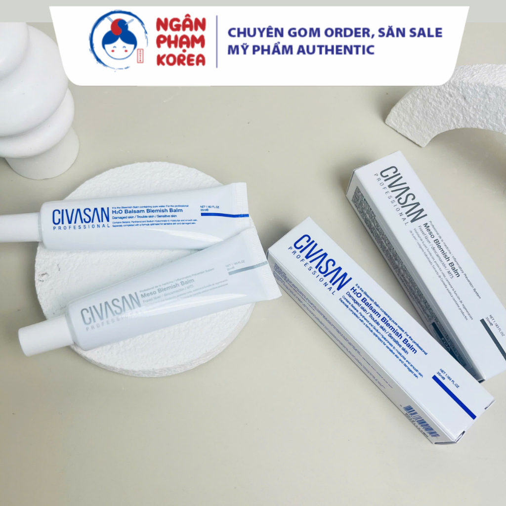 Kem dưỡng phục hồi nâng tone Civasan Meso Blemish Balm/ Civasan H2O Blemish Balm Cream