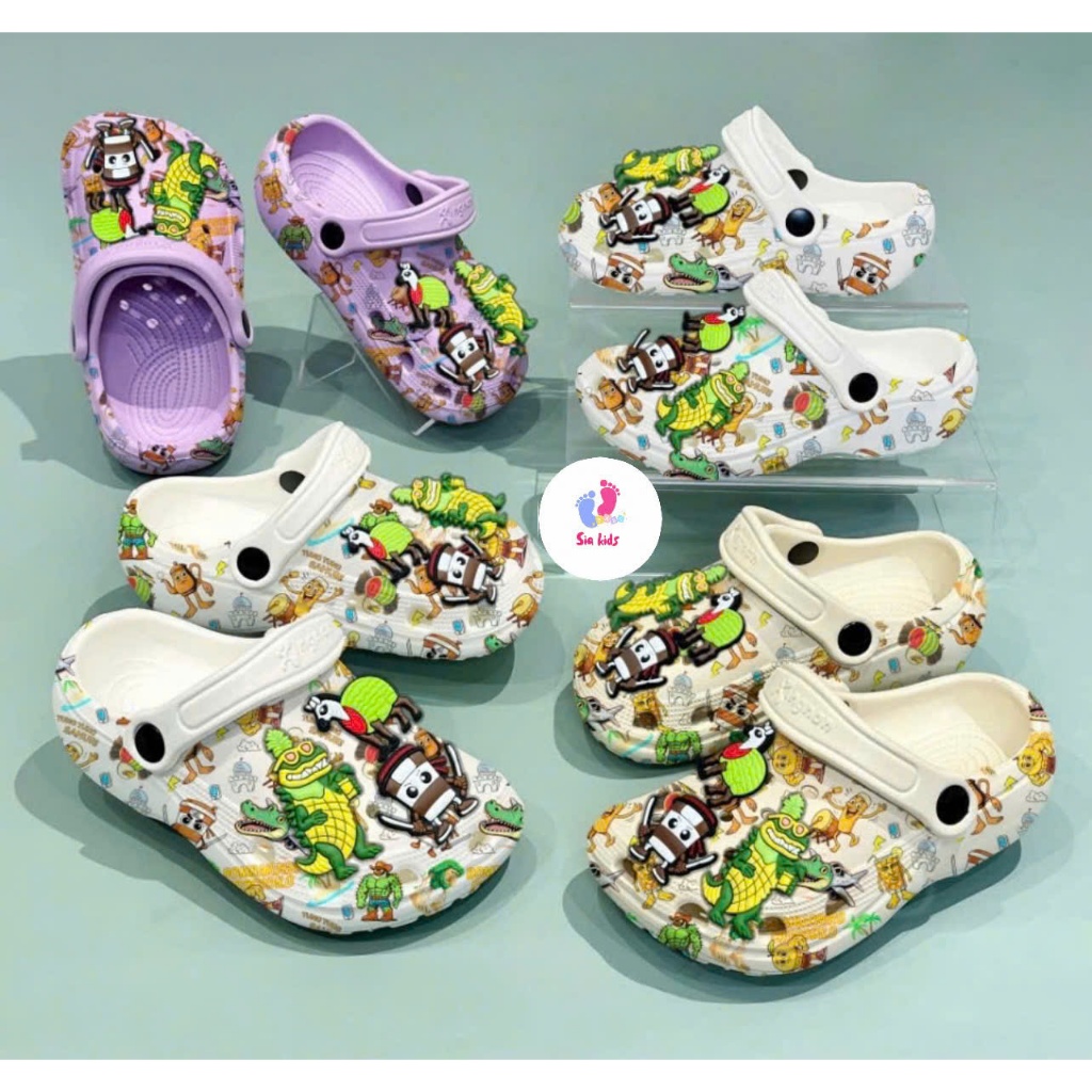 Dép sục hoạt hình cho bé trai bé gái, chất liệu  siêu nhẹ mềm êm , chống trơn trượt 2396+166-74