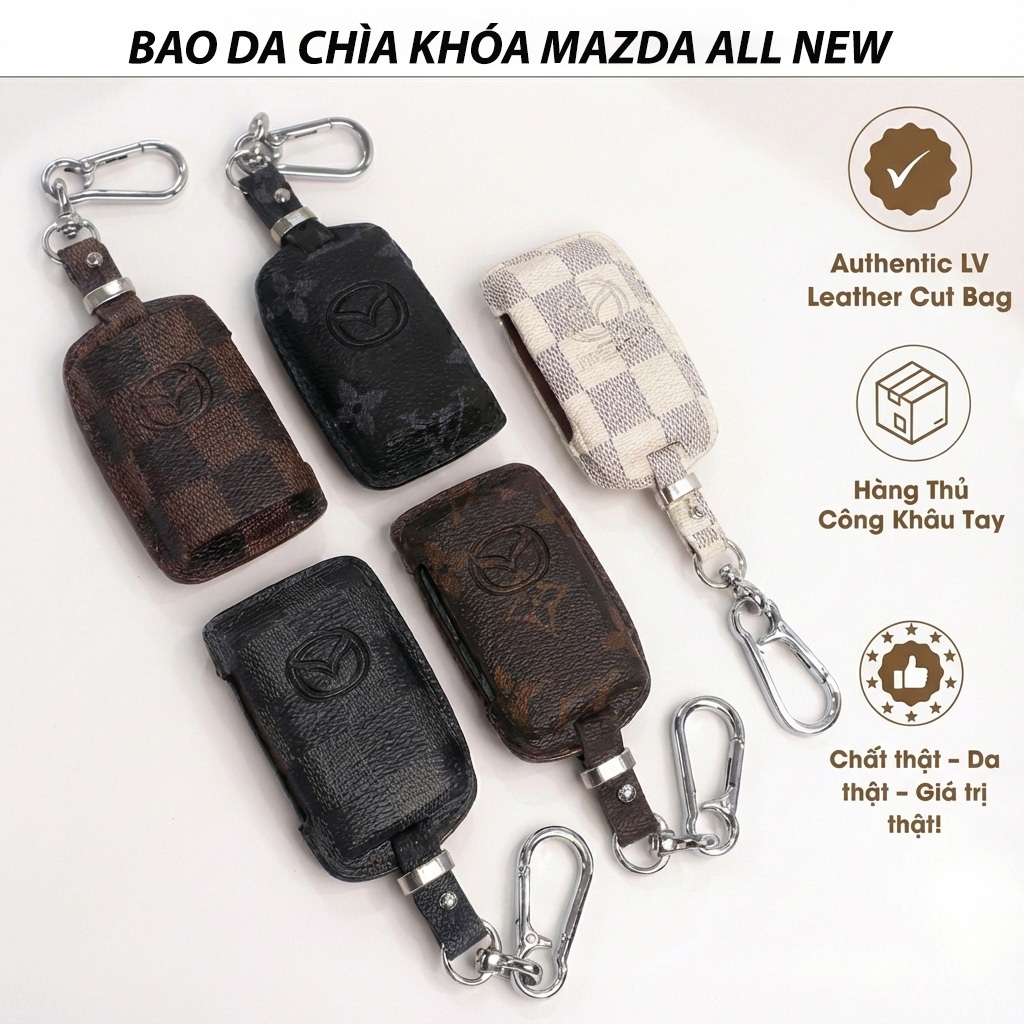 Bao Da Chìa Khoá Mazda 3, Mazda CX30, CX8 2022 - 2026, New CX5 2022 - 2026, Mazda 2 2022 - 2026 Chìa