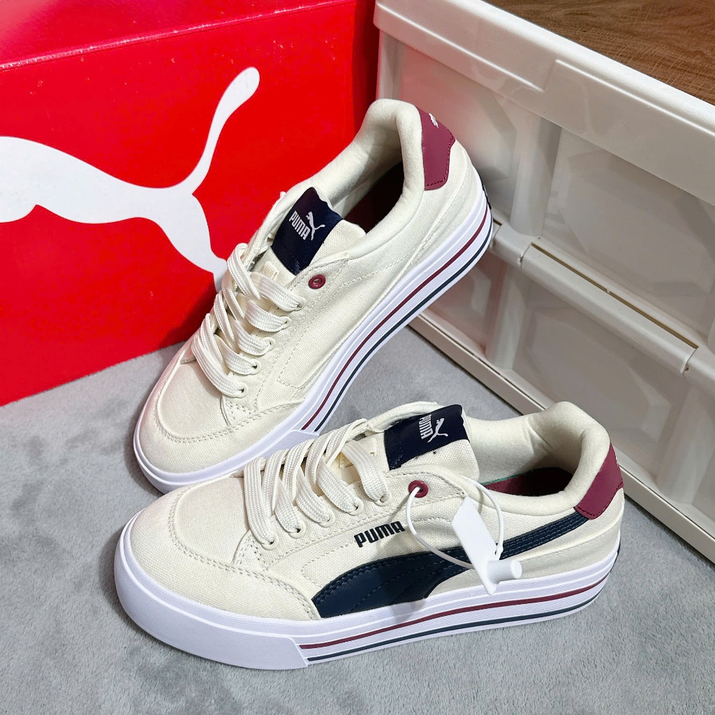 Giày Puma Court Classic Vulc Trắng Đỏ Bản Best Quality Cao Cấp