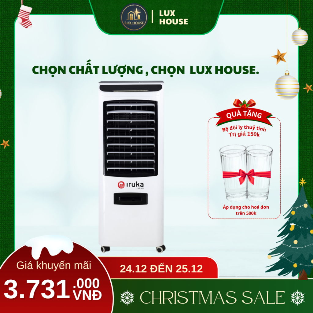 Quạt làm mát không khí Iruka I99 17L – Quạt hơi nước làm mát nhanh, có điều khiển từ xa