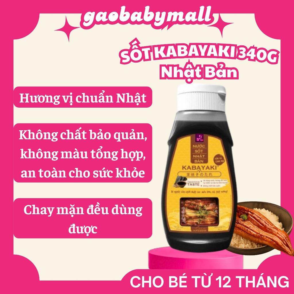 Sốt Kabayaki Nhật Bản 340g - cho bé từ 12 tháng tuổi