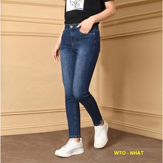  Quần Jean Nữ Đẹp Fujiwa'Style - WTO. Lưng Ngang Rốn Ống Đứng Hơi Ôm. Size Từ 42kg - 70kg 