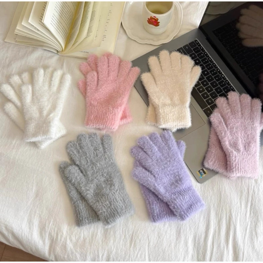 Găng tay FEVER STUDIO len lông basic đơn giản giữ ấm mùa đông phong cách ulzzang Hàn Quốc thu đông 2