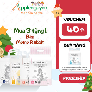   Mua 3 tặng 1  Bỉm dán quần Momo Rabbit Hàn Quốc NB42 S36 M32 L30 XL22 XXL18 đủ size | Applenguyen94 