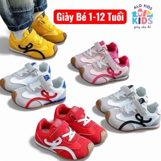 Giày thể thao trẻ em 1-12 tuổi đế mềm chống trượt nhẹ êm cho bé trai bé gái. K06