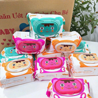 combo 10 gói khăn ướt baby wipes mã 650gr không mùi không cồn an toàn cho mọi làn da giá chỉ 12x freeship