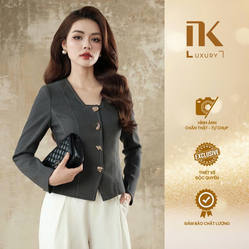 Khoác Nữ Hera Thời Trang Công Sở NK Luxury Cao Cấp Thanh Lịch Quý Phái Tôn Dáng LUAK2510003