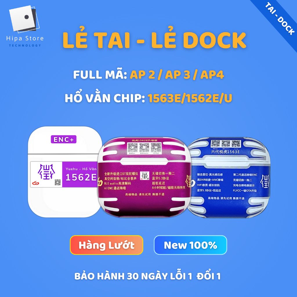 [ A2/A3/A4 1562E/1563E ] Lẻ Tai Nghe Hổ Vằn, Dock ( Hộp Sạc ) 1562U/1562E/1563E