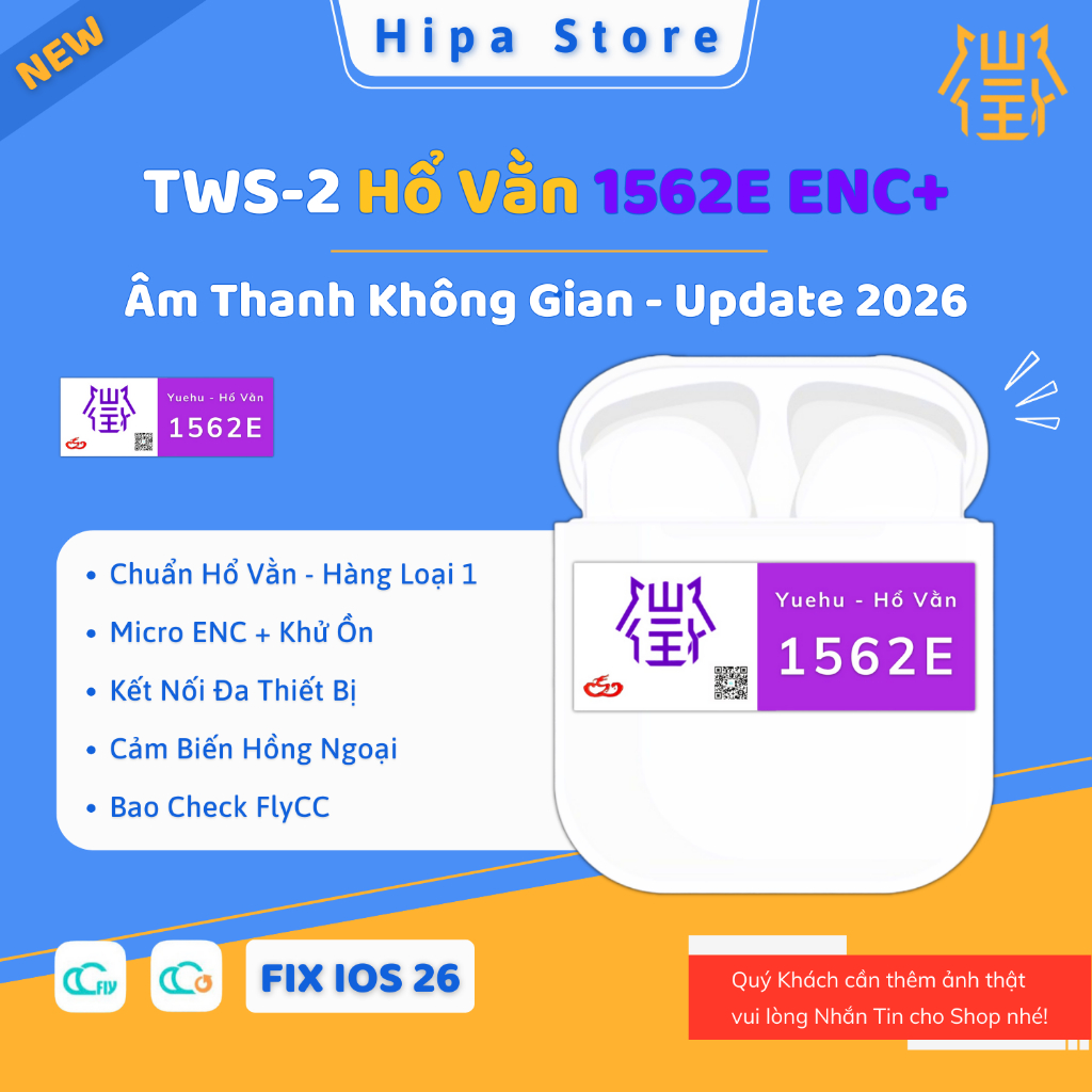 [ A2 1562E ] Tai Nghe Hổ Vằn 1562E ENC, Tai Nghe Bluetooth A2 Bản BEST - Pin 8H | Hipa Store