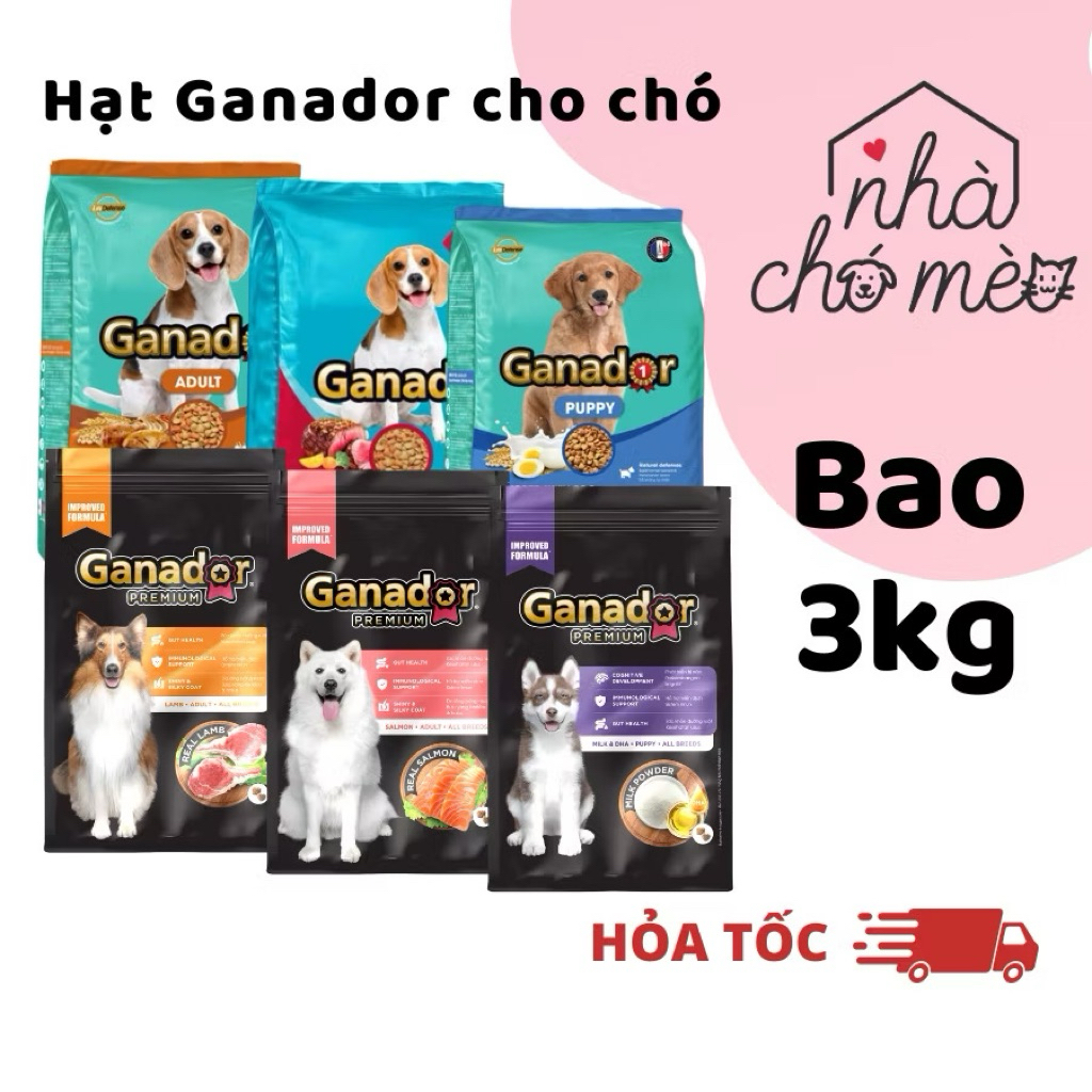 [Ganador 3kg ]Thức Ăn Cho Chó Ganador Đủ Vị