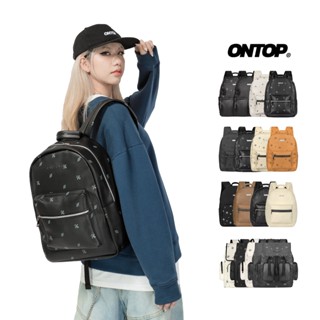 Balo đi học local brand nam nữ ONTOP chất da nhiều màu chống nước, canvas nhiều ngăn đựng laptop Level Backpack