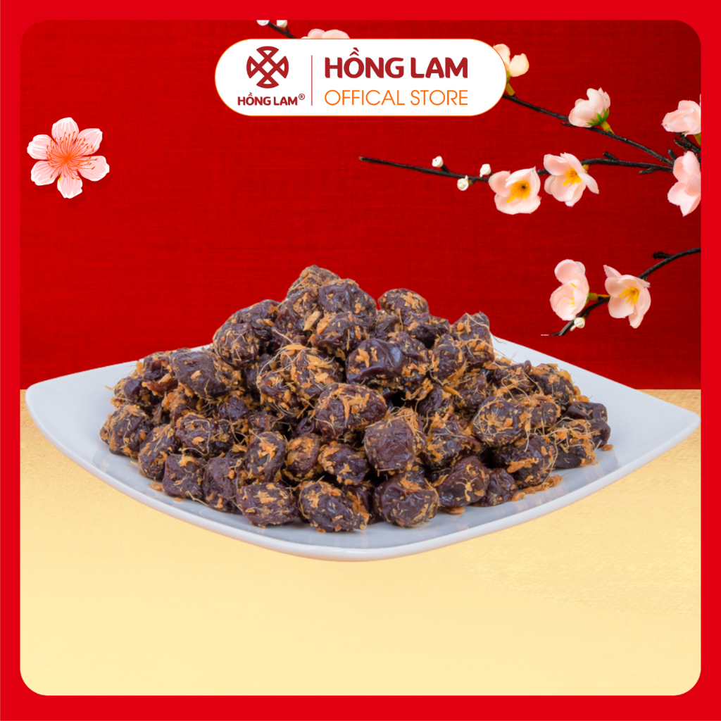 Ô mai (xí muội) mận cơm chua ngọt Hồng Lam dạng hộp, túi. Có vị chua, ngọt