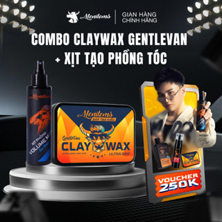  Combo Sáp vuốt tóc Menitems Claywax và Xịt tạo phồng tóc Sáp vi tinh thể hiệu năng cao giữ nếp 12H 