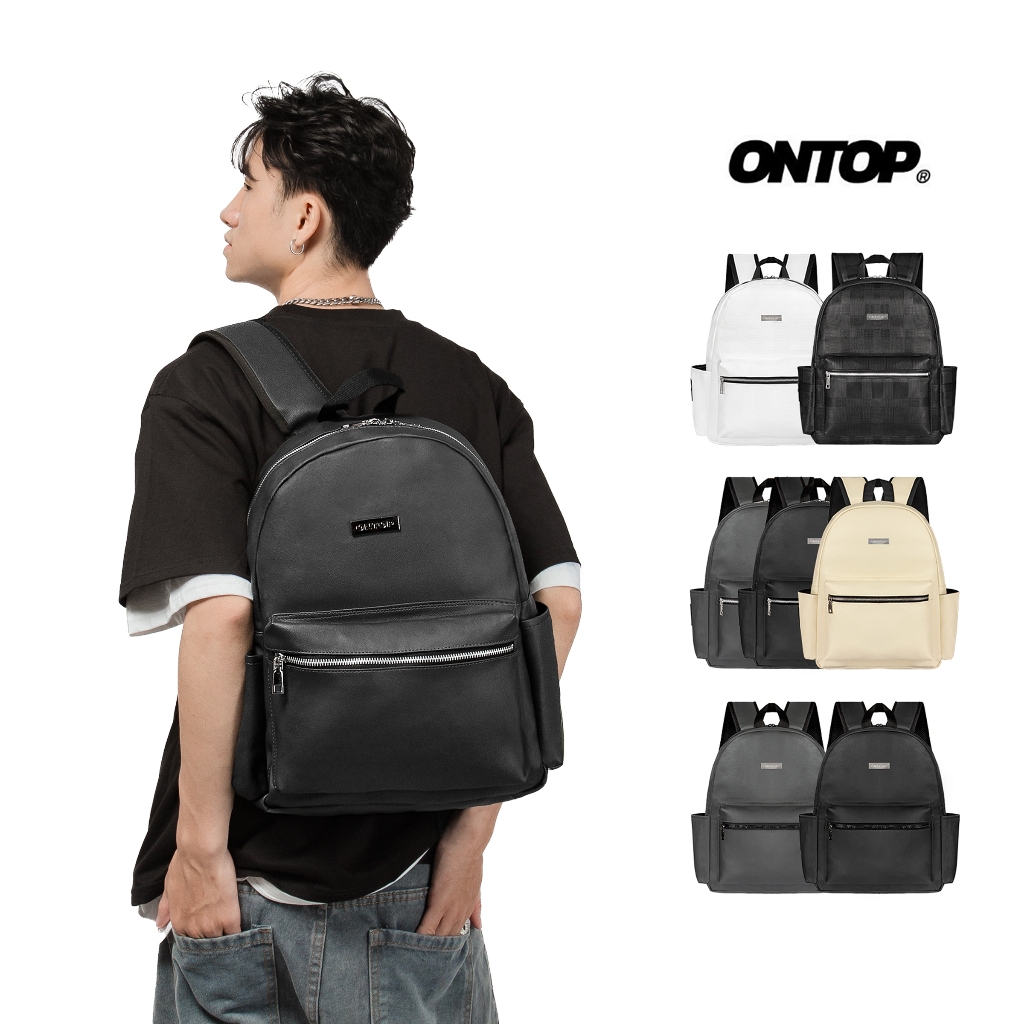 Balo da đi học nam nữ chống nước ONTOP basic nhiều ngăn nhiều màu | O-P42&O-P69&O-P55