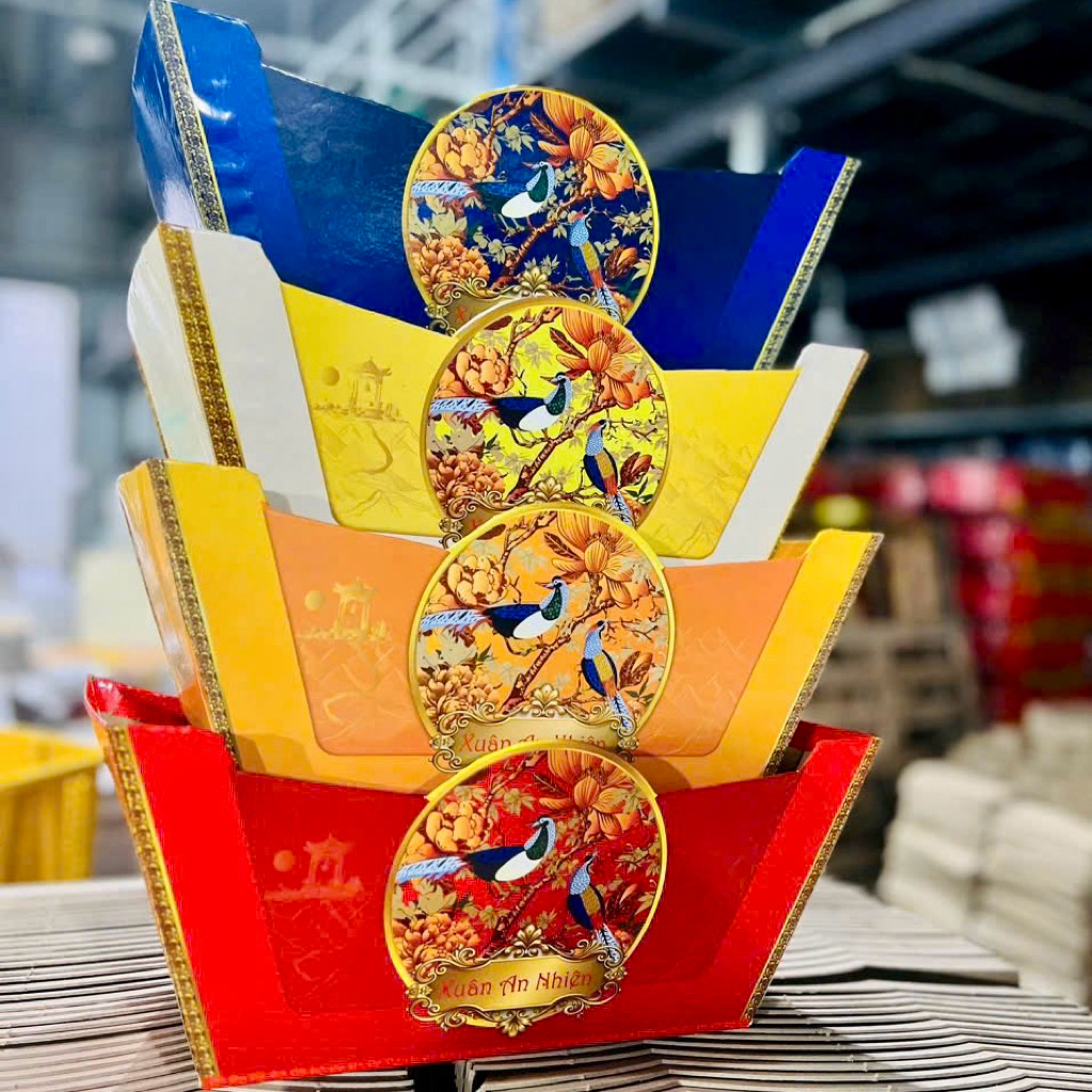 Set Phụ Kiện Khay Thuyền + Màng Co Giỏ, Khay Thuyền TẾt, Giỏ Quà TẾt Cao Cấp, Giỏ Quà, Khay Thuyền -