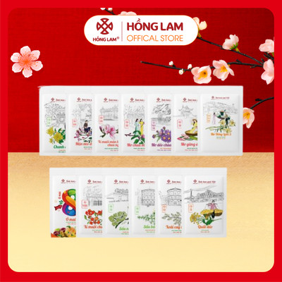 Bộ 12 mùa hoa Hà Nội - Ô mai đặc sản Hà Nội, đóng gói nhỏ tiện lợi