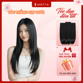  Set 3 Mảnh Tóc Giả Kẹp Phím Cao Cấp ARETTA Dáng Thẳng Cụp Đuôi Tự Nhiên Tóc Kẹp Phím Dáng Thẳng 45cm - 55 cm 