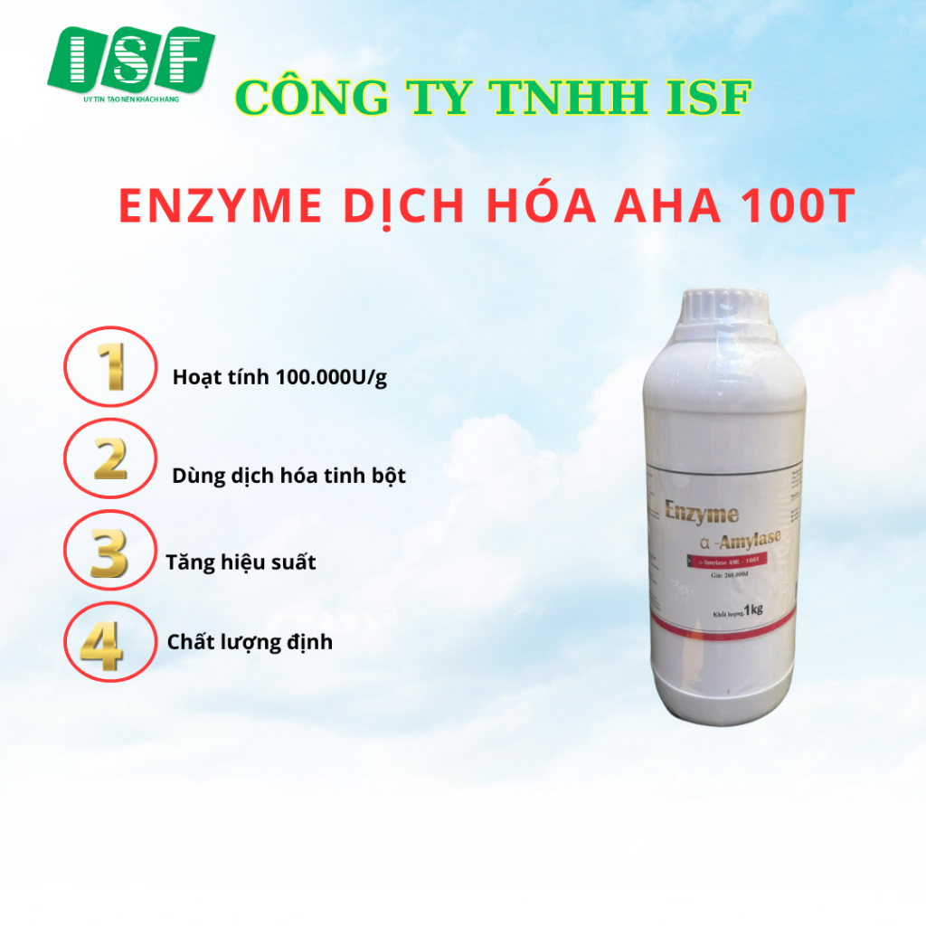 Enzyme Thermo-Stable α–Amylase AML-100T chai 1kg